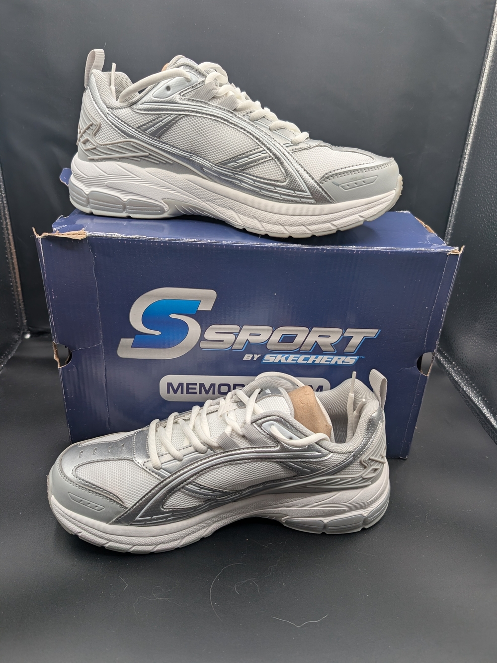 Skechers Men’s Sport Memory Foam Gray Athletic Sneakers